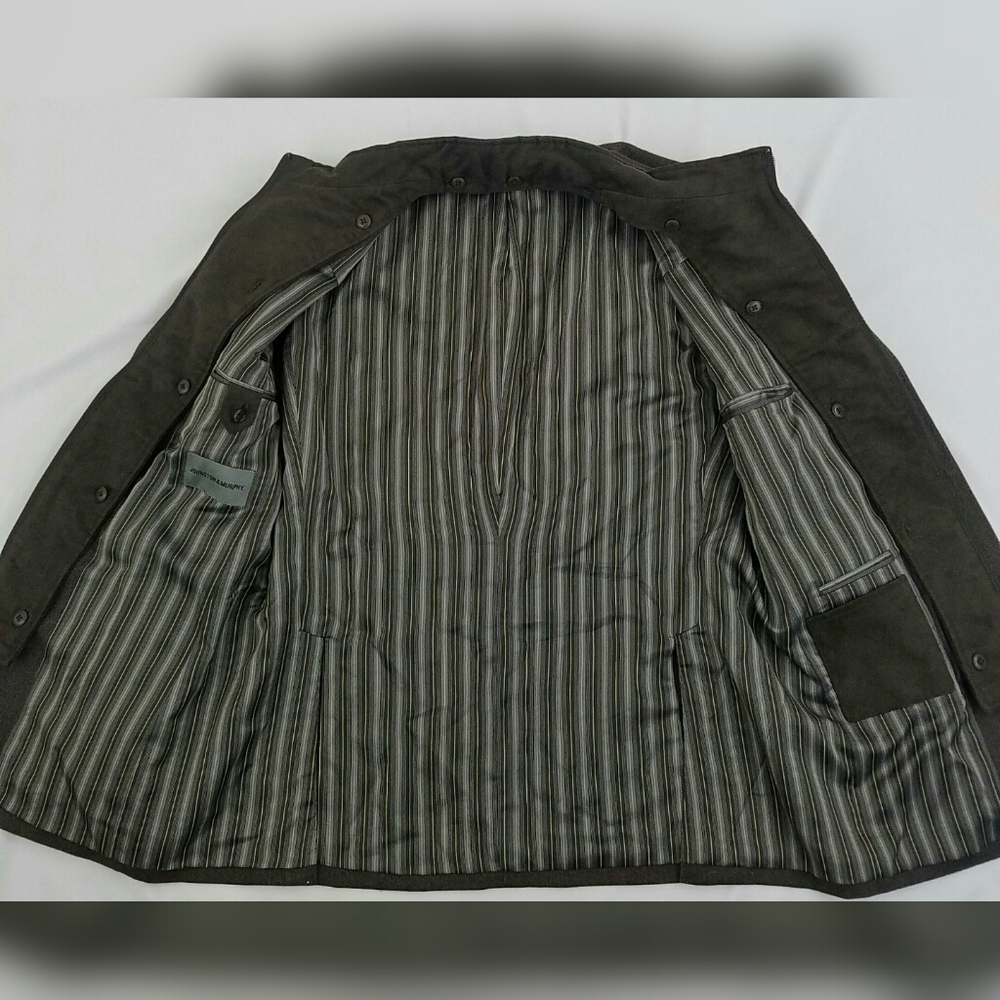 Johnston & Murphy Sport Coat w/Suede Leather Vest - Picture 5 of 8